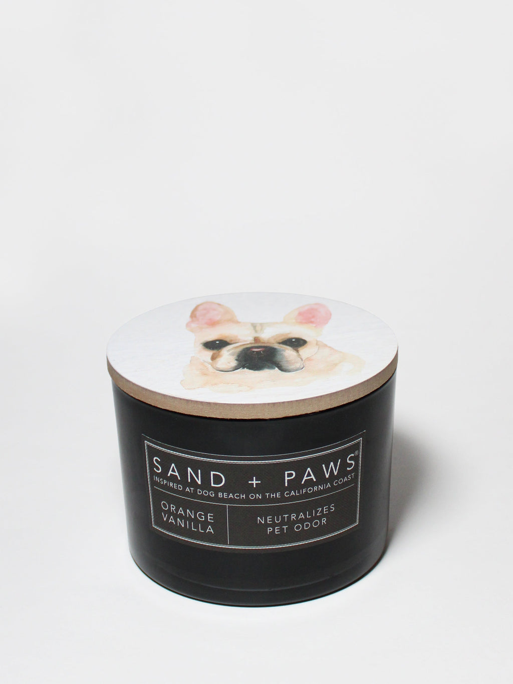 Luxurious Sand + Paws Orange Vanilla 12 oz scented candle