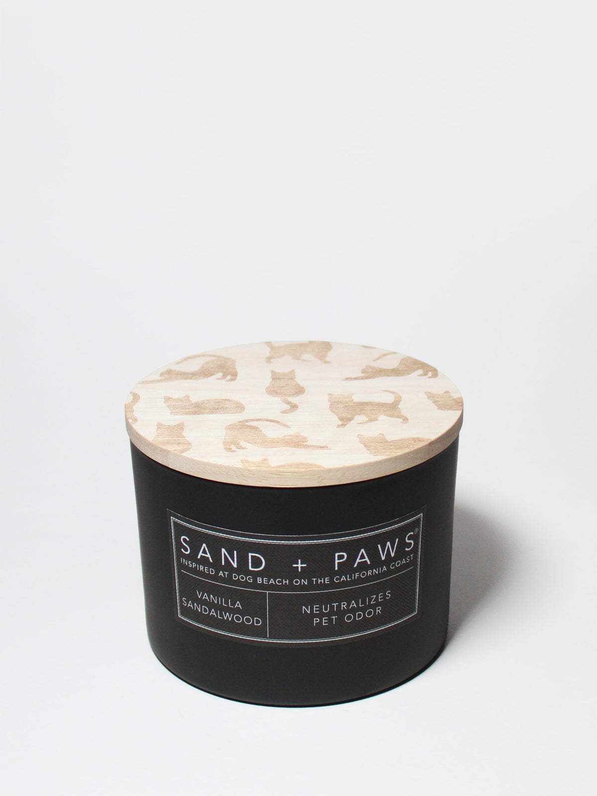 Luxurious Sand + Paws Vanilla Sandalwood 12 oz scented candle