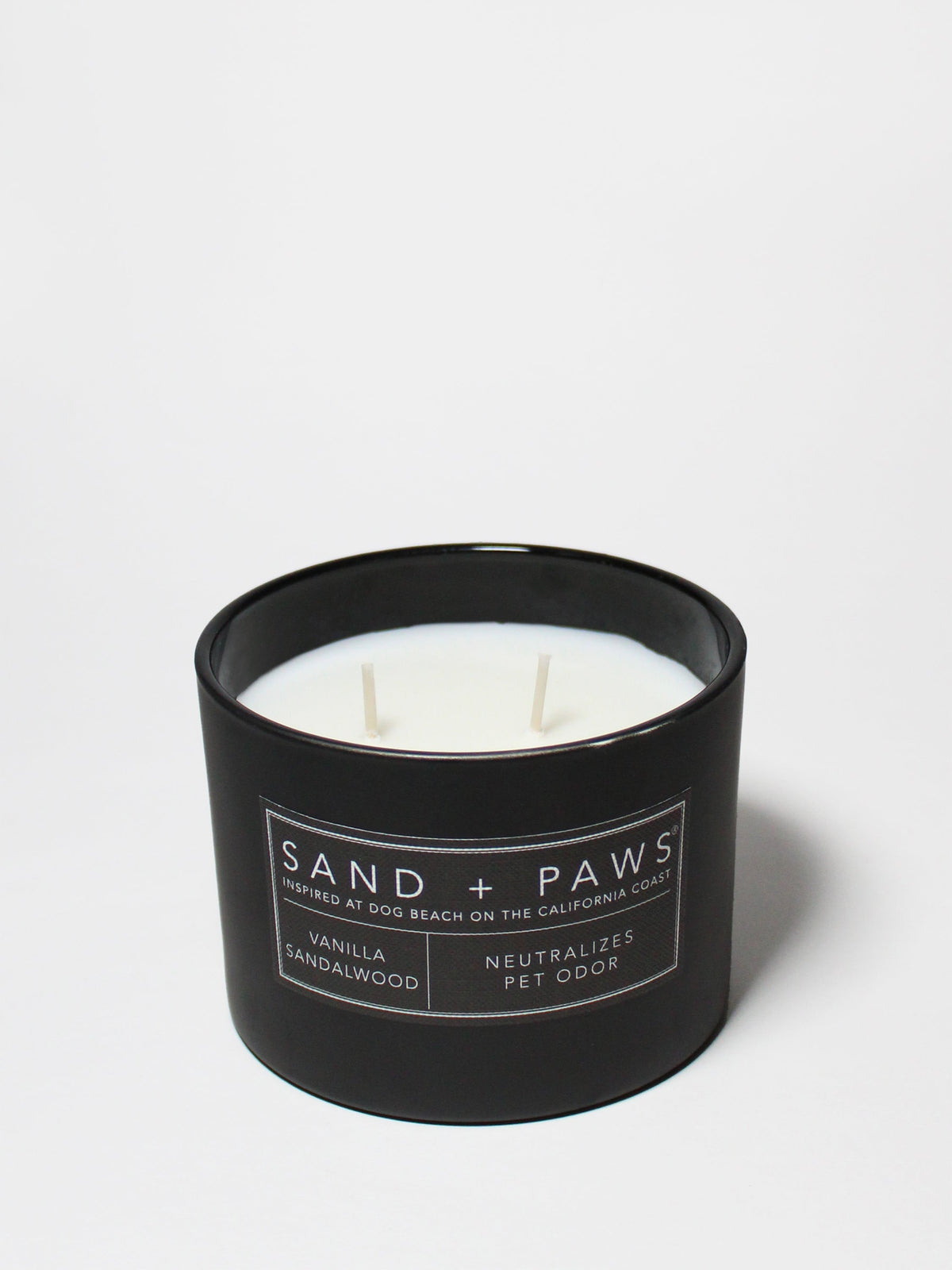 Luxurious Sand + Paws Vanilla Sandalwood 12 oz scented candle