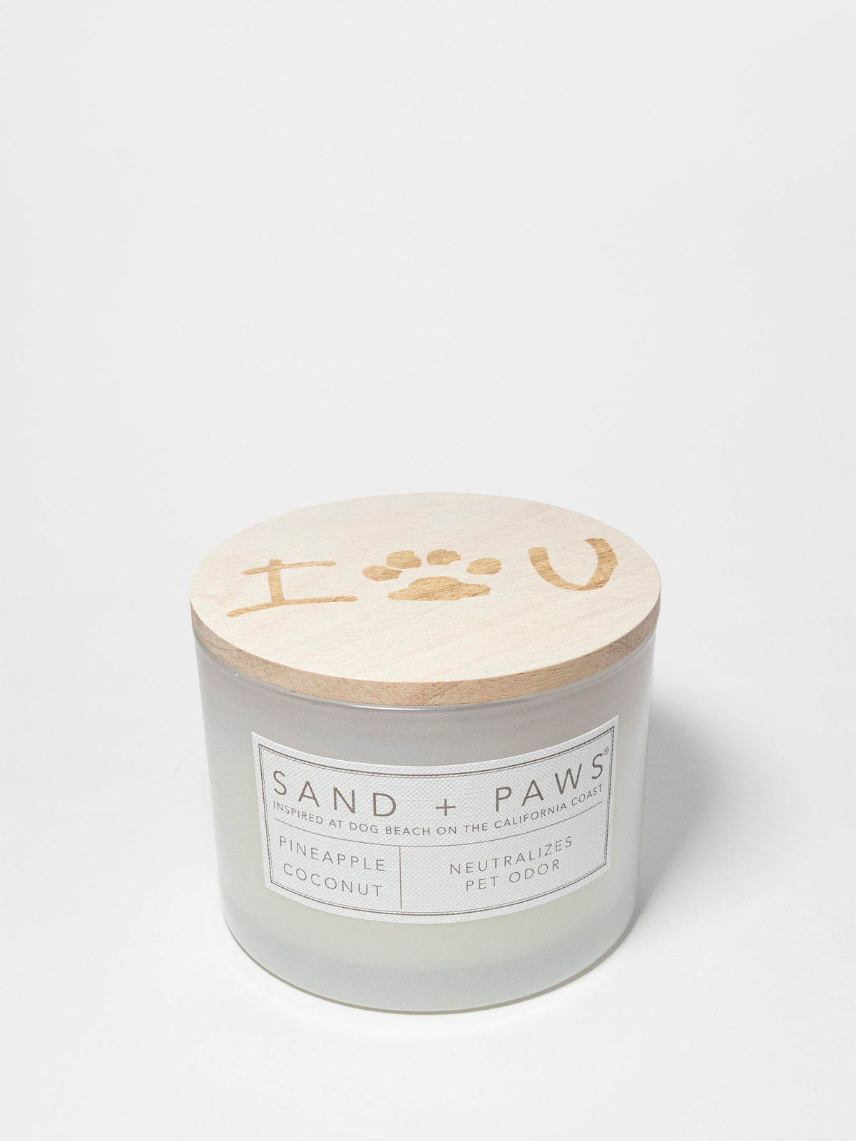 Luxurious Sand + Paws Pineapple Coconut 12 oz scented candle
